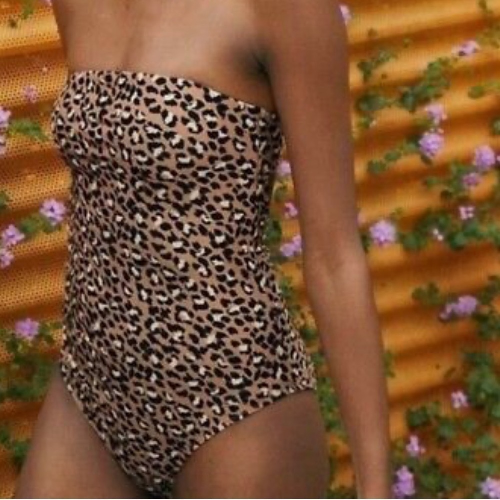 Aerie cheeky leopard one piece swimsuit